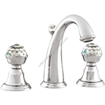 Bronces Mestre / Washbasin Fittings / Three holes basin set with Swarovski crystal 037201.C00.50