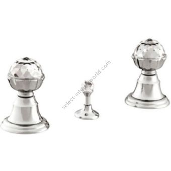 Bronces Mestre / Bidet Fittings / Three holes bidet set with Swarovski crystal 037222.000.50