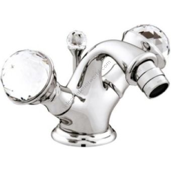 Bronces Mestre / Bidet Fittings / One hole bidet mixer with Swarovski crystal 037225.C00.50