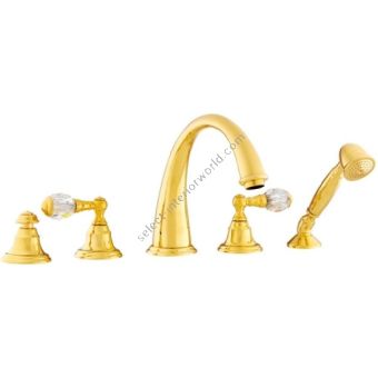 Bronces Mestre / Bath-Shower Fittings / Five holes bath set with Swarovski crystal 037616.000.00