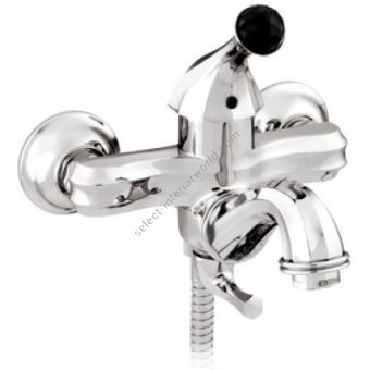 Bronces Mestre / Bath-Shower Fittings / Bath shower monolever mixer with Swarovski black crystal 038112.N00.50