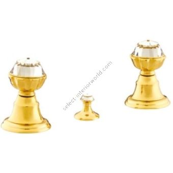 Bronces Mestre / Bidet Fittings / Three holes bidet set with Swarovski crystal 039262.A00.00