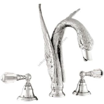 Bronces Mestre / Bath-Shower Fittings / Three holes bath set with Swarovski crystal Swan series 039654.D00.50