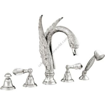 Bronces Mestre / Bath-Shower Fittings / Five holes bath set with Swarovski crystal 039656.D00.50