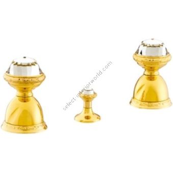 Bronces Mestre / Bidet Fittings / Three holes bidet set with Swarovski crystal 051222.E00.00