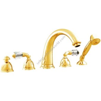 Bronces Mestre / Bath-Shower Fittings / Five holes bath set with Swarovski crystal 051616.A00.00