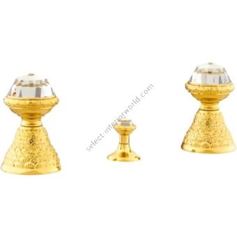 Bronces Mestre / Bidet Fittings / Three holes bidet set with Swarovski crystal 059222.E00.00