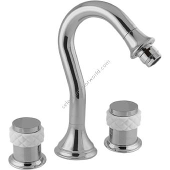 Bronces Mestre / Bidet Fittings / Three holes bidet set with white porcelain 065521.000.50