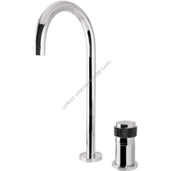 Bronces Mestre / Washbasin Fittings / Two holes single lever high basin mixer with black Swarovski 071408.LHN.50