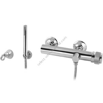 Bronces Mestre / Bath-shower fittings / Shower mixer with knob and decorated brass ring 071413.P00.50