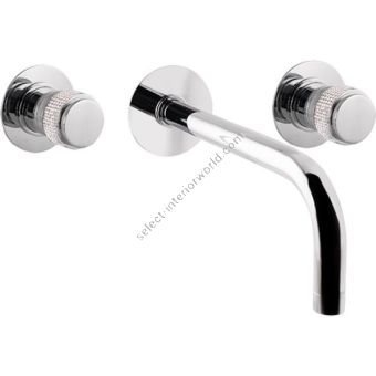 Bronces Mestre / Washbasin Fittings / Three holes wall basin set with Swarovski 071433.H00.50