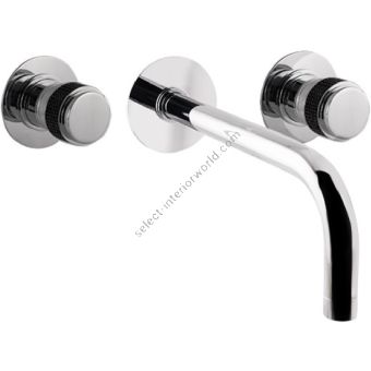 Bronces Mestre / Washbasin Fittings / Three holes wall basin set with black Swarovski 071433.HN0.50