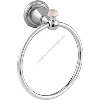 Bronces Mestre / Towel Holders / Towel ring 165mm with pink quartz stone 072273.QTP.50