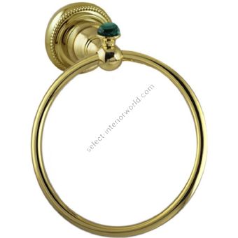 Bronces Mestre / Towel Holders / Towel ring 165mm with malachite stone 073873.ML0.01