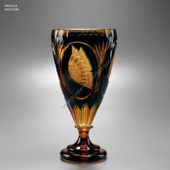 Italian Luxury Lighting / Vases / Amber Crystal 41 cm 080102AB