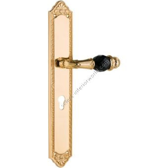 Bronces Mestre / Door Handles / Clasica with Swarovski black crystal and euro 85mm 0A2941.N85.01