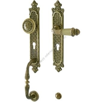 Bronces Mestre / Door Handles / Clasica set with keyhole europrofile 85mm right 0J4607.D85.44