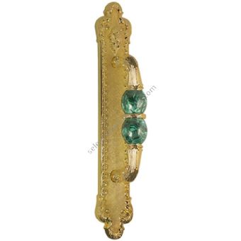 Mestre / Door pull handle on plate / Treasure with malachite stone 0M2405.ML0.01