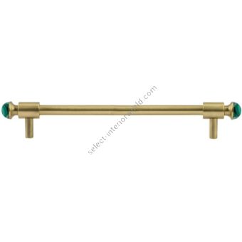 Bronces Mestre / Furniture Handles / Treasure Precious with malachite stone 192mm between centers 0T5000.ML192.30