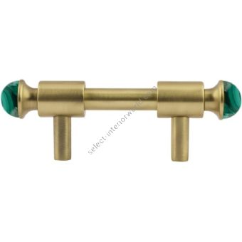 Bronces Mestre / Furniture Handles / Malachite with malachite stone 64mm between centers 0T5000.ML64.30