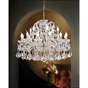 Italian Luxury Lighting / Chandeliers / Maria Theresa White 18 Lights 1030 018