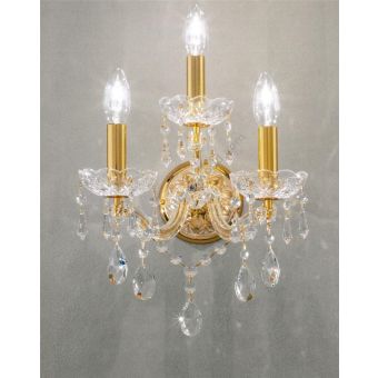 Italian Luxury Lighting / Wall Sconces / Maria Theresa Gold 3 Lights 1040 003