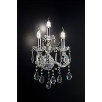 Italian Luxury Lighting / Wall Sconces / Maria Theresa Silver 3 Lights 1158 003