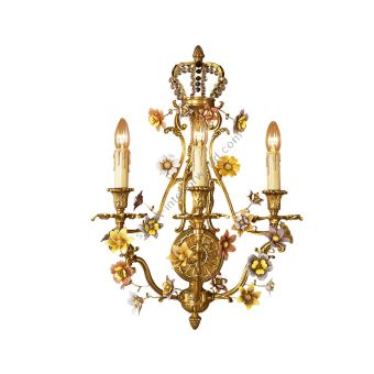 Mariner / Wall Sconces / Casted Bronze & Ceramic flowers 19328.0