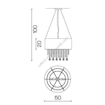 Il Paralume Marina / Chandelier / 1386/CH2
