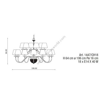 Il Paralume Marina / Chandelier / 1447/CH18