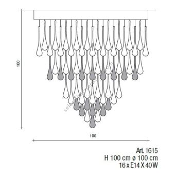 Il Paralume Marina / Chandelier / 1615