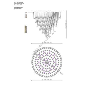 Il Paralume Marina / Chandelier / 1615 D.120 ECO