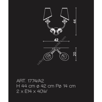 Il Paralume Marina / Wall Lamp / 1774/A2
