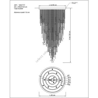 Il Paralume Marina / Chandelier / 1808/ECO