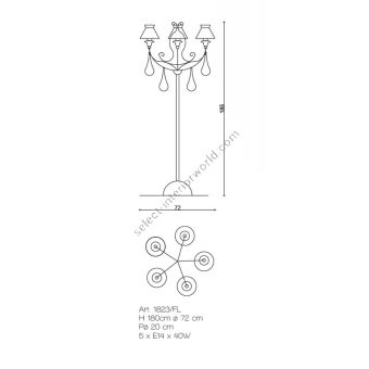 Il Paralume Marina / Floor Lamp / 1823/FL