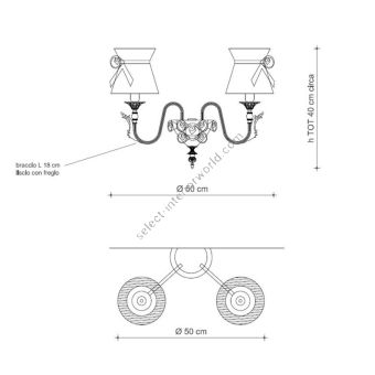 Il Paralume Marina / Wall Lamp / 1850/A2