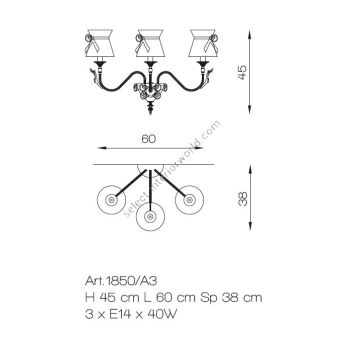 Il Paralume Marina / Wall Lamp / 1850/A3