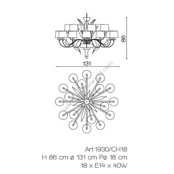 Il Paralume Marina / Chandelier / 1930/CH18