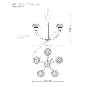 Il Paralume Marina / Chandelier / 1946/CH5/NL