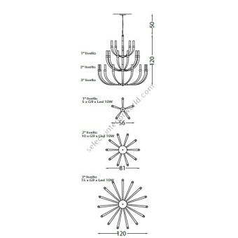 Il Paralume Marina / Chandelier / 2071CH30