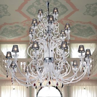 Patrizia Volpato / Chandeliers / Intrecci Handcrafted Murano Glass Swarovski 2085-12+6