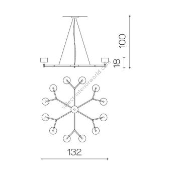 Il Paralume Marina / Chandelier / 2127/CH12/NL