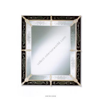 Elegant Venetian Glass Mirror with Decorations in Gold 212/S