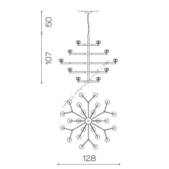 Il Paralume Marina / Chandelier / 2130/CH36/NL
