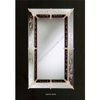 Italian Luxury Lighting / Wall Mirrors / Venetian Murano Glass with Floral Decoration 213S
