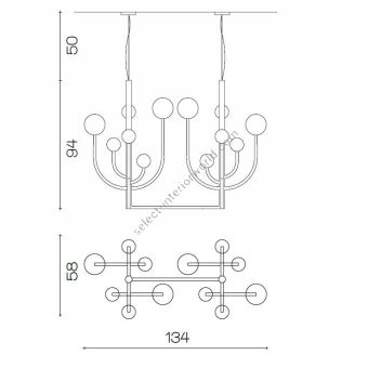 Il Paralume Marina / Chandelier / 2163/CH12