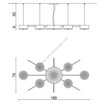 Il Paralume Marina / Chandelier / 2166/CH24