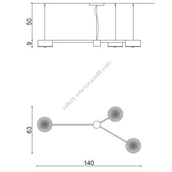 Il Paralume Marina / Chandelier / 2166/CH9