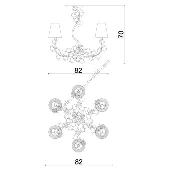 Il Paralume Marina / Chandelier / 2171/CH6