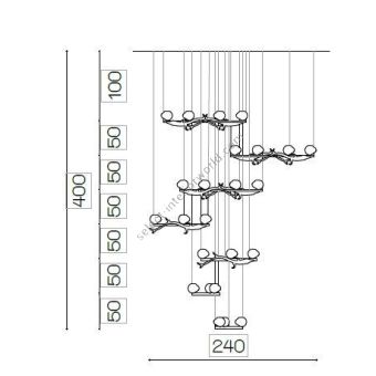 Il Paralume Marina / Chandelier / 2178/CH38